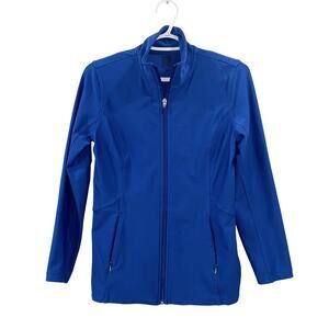 Lucy Activewear Women's Athletic Full Zip Soft shell Jacket in Royal Blue